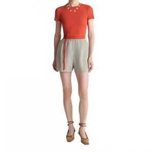 NEW NANUSHKA dylla relaxed fit shorts in sand grey